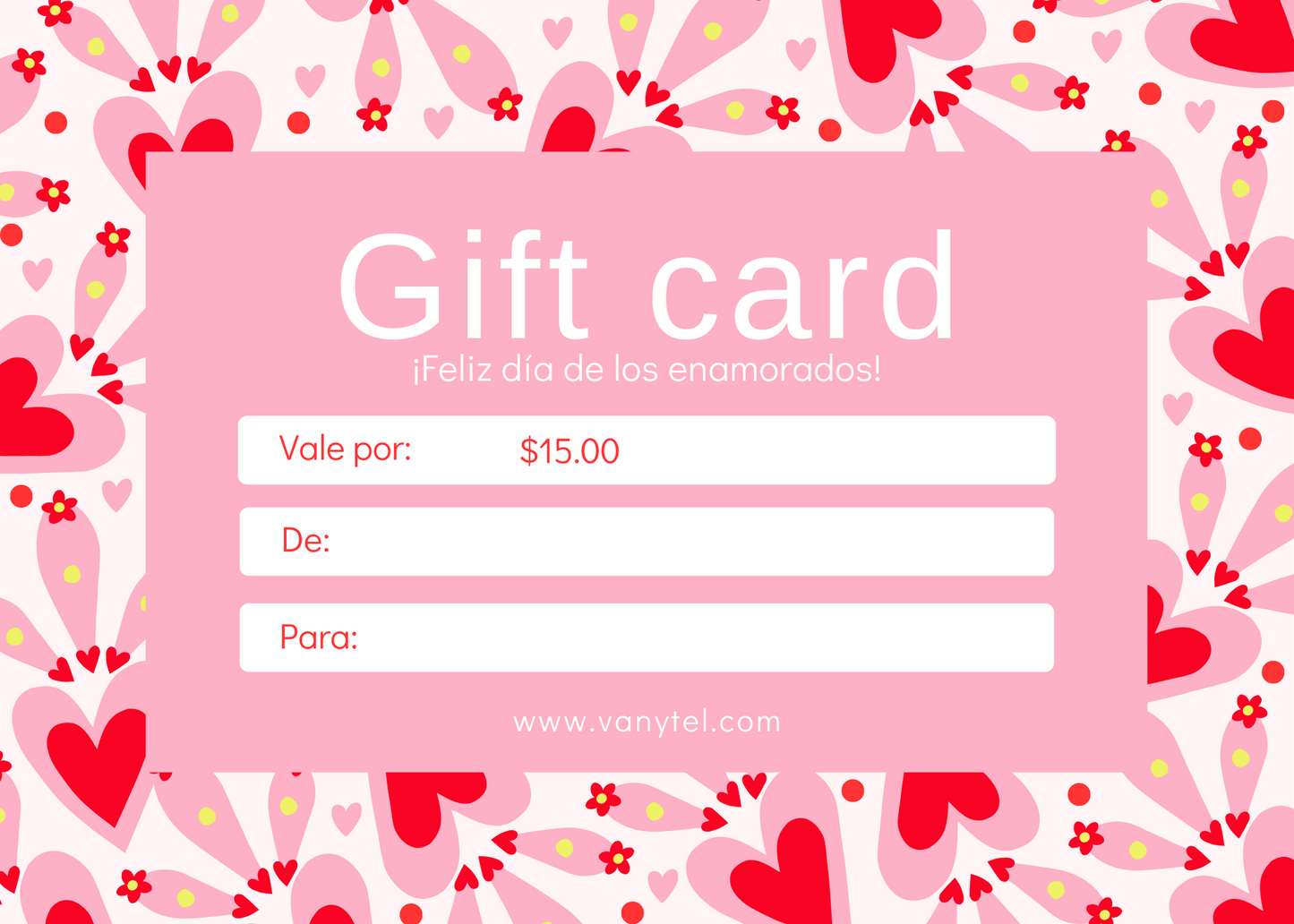 Gift Card 💕 Feliz día de San Valentín - Vanytel