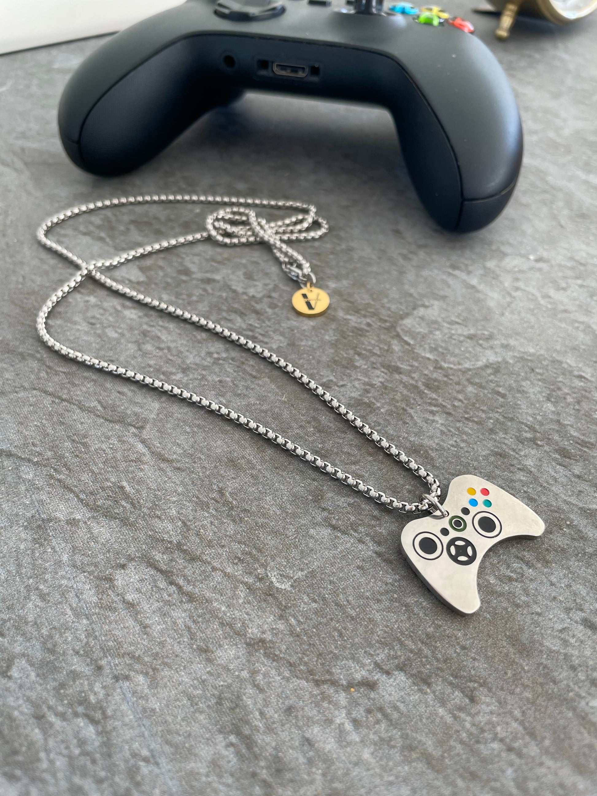 Collar de Hombre con Colgante Control Xbox Cadena de Caja 27" - Vanytel