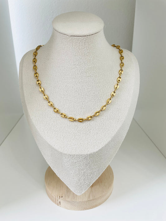 GG Tag 18K Gold Plated Stainless Steel Necklace - Vanytel