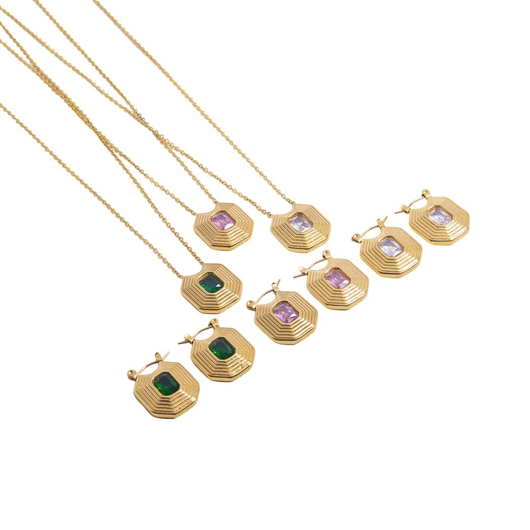 Collar Anne en Dorado con Zirconia en Acero Inoxidable para Mujer | Vanytel - VANYTEL - Vanytel