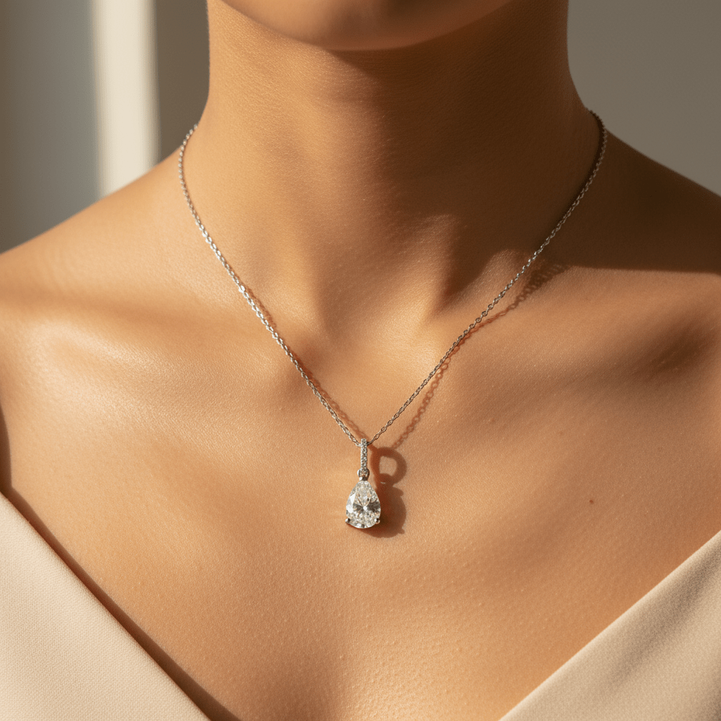 Collar Gota de Agua en Plata Esterlina 925 para Mujer | Vanytel - VANYTEL - Vanytel