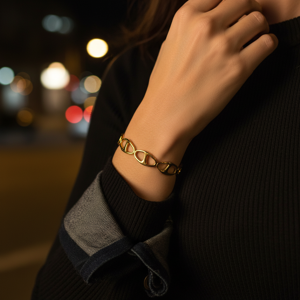 Pulsera Gigi Bangle Dora Ajustable para Mujer en Acero Inoxidable | Vanytel