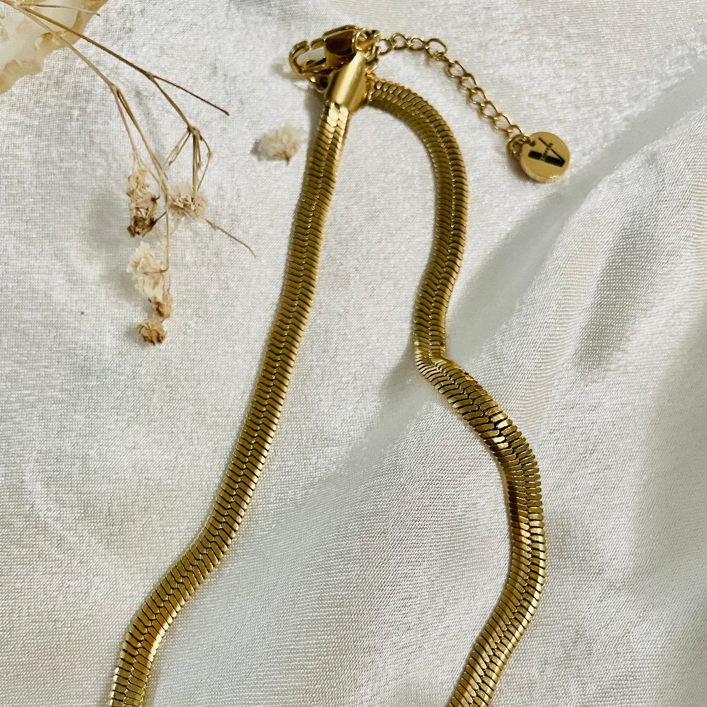 Cinderella Choker Dorado en Acero Inoxidable con Circonia para Mujer | Vanytel