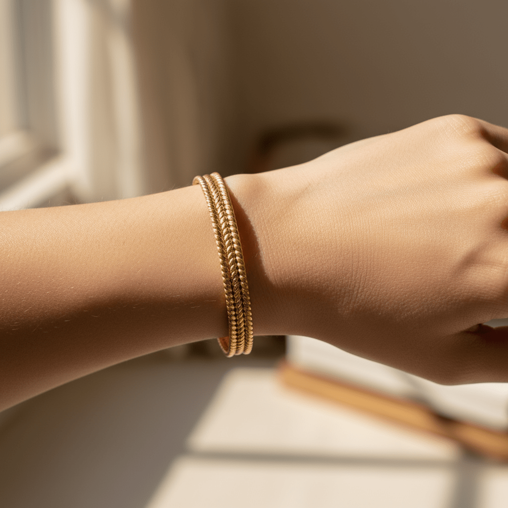 Pulsera Antonia Dorada y Ajustable para Mujer en Acero Inoxidable | Vanytel - VANYTEL - Vanytel