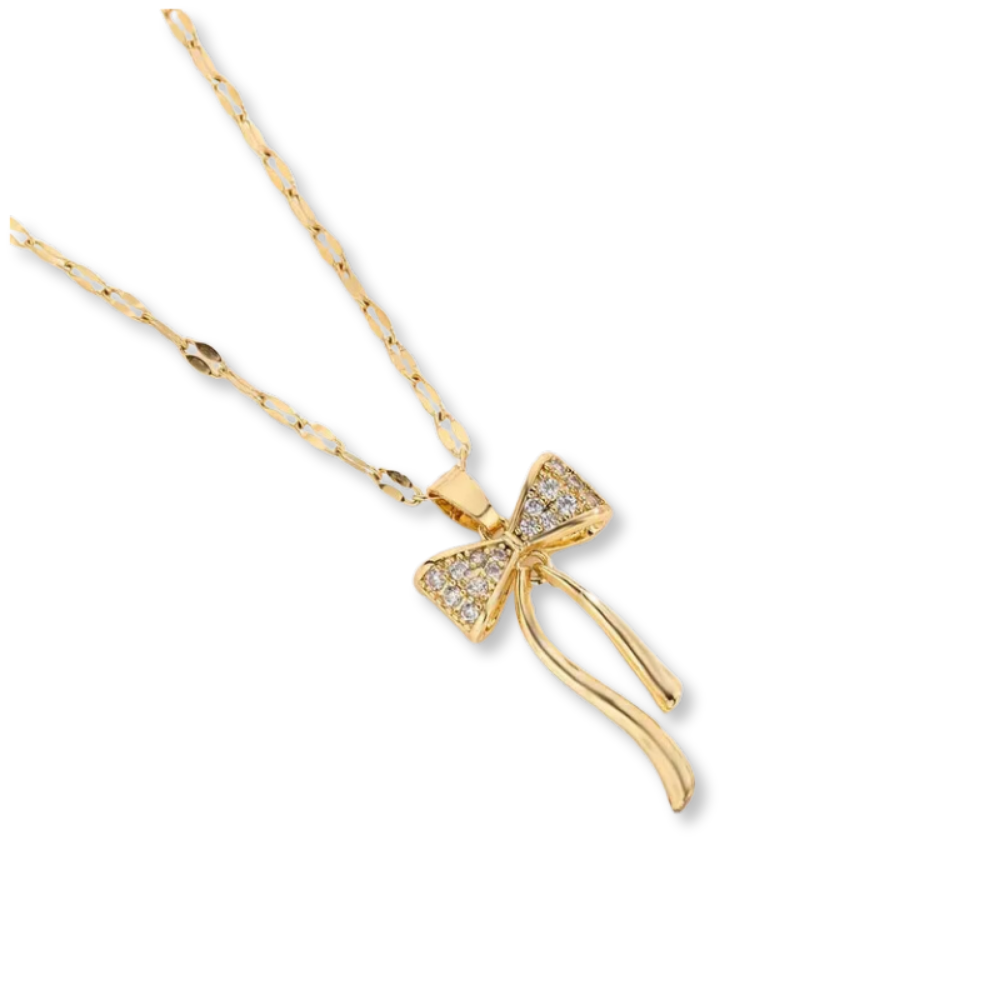 Bow Knot Stainless Steel Necklace, Woman - Vanytel 