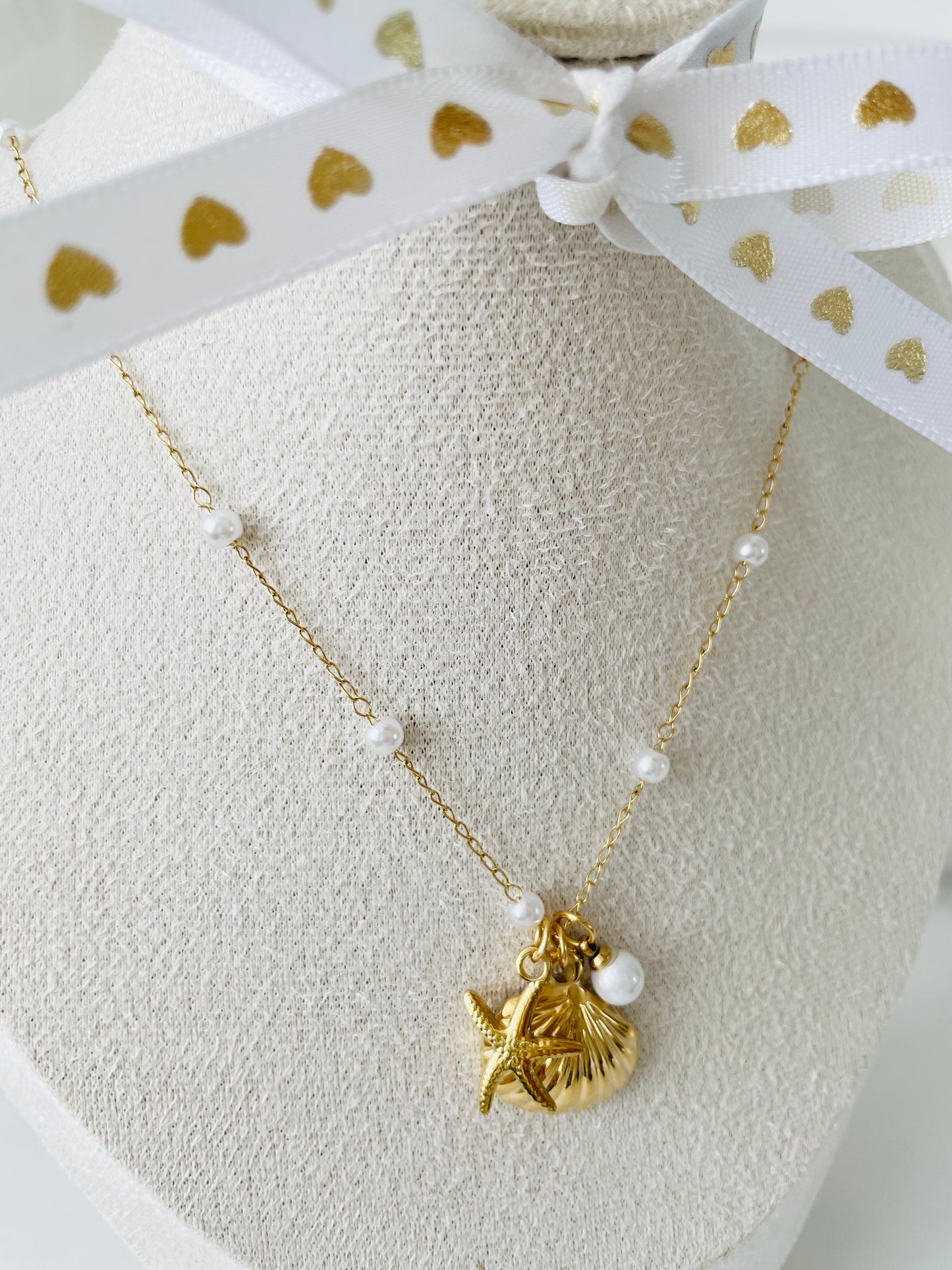 Shell & Starfish Pendant’s Necklace | Stainless Steel - Vanytel 