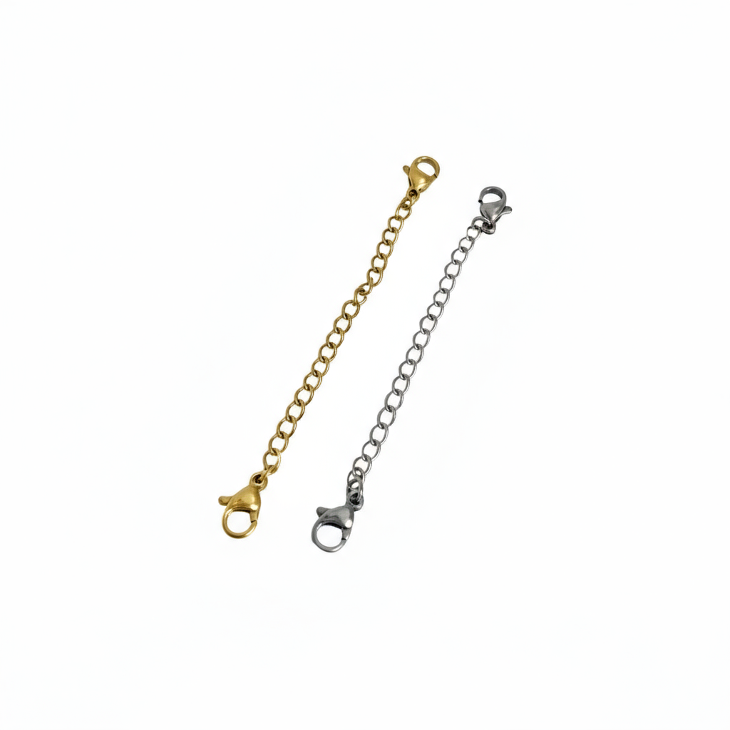 3" Stainless Steel Chain Extender, Unisex, Gold, Silver