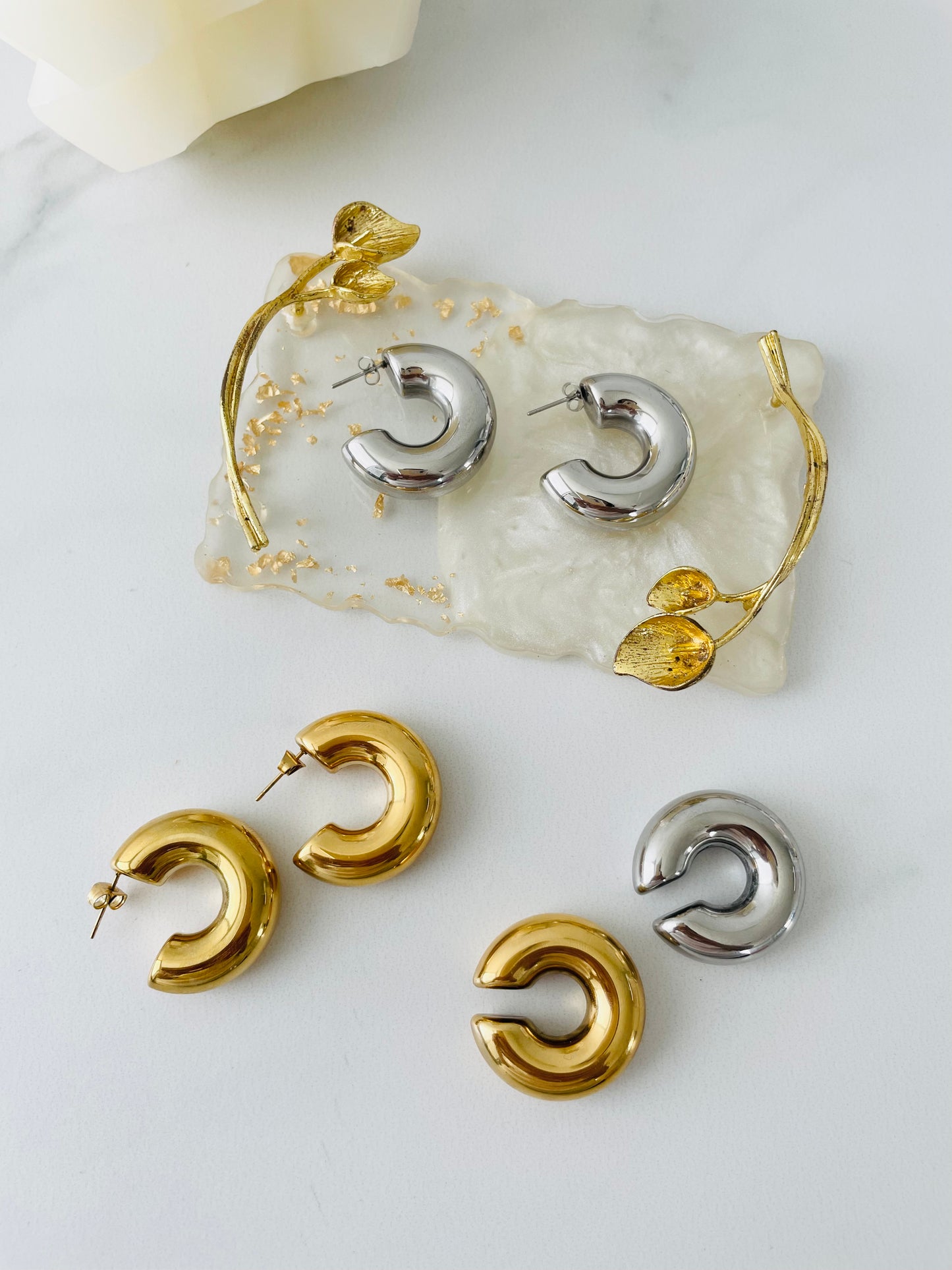 Chunky Hoops Earrings - Vanytel 