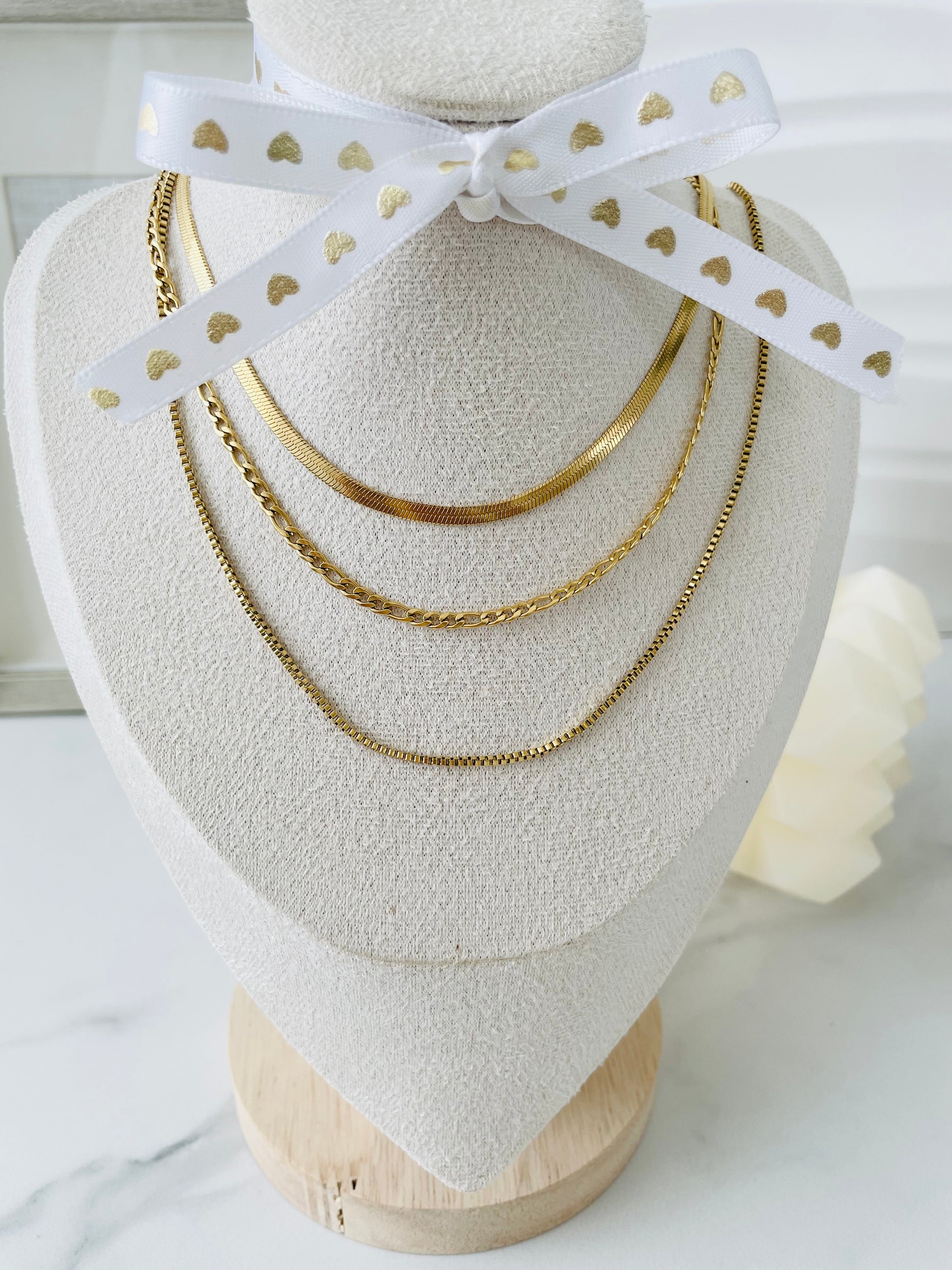 Kourtney Chain | Three Layering Necklace - Vanytel 