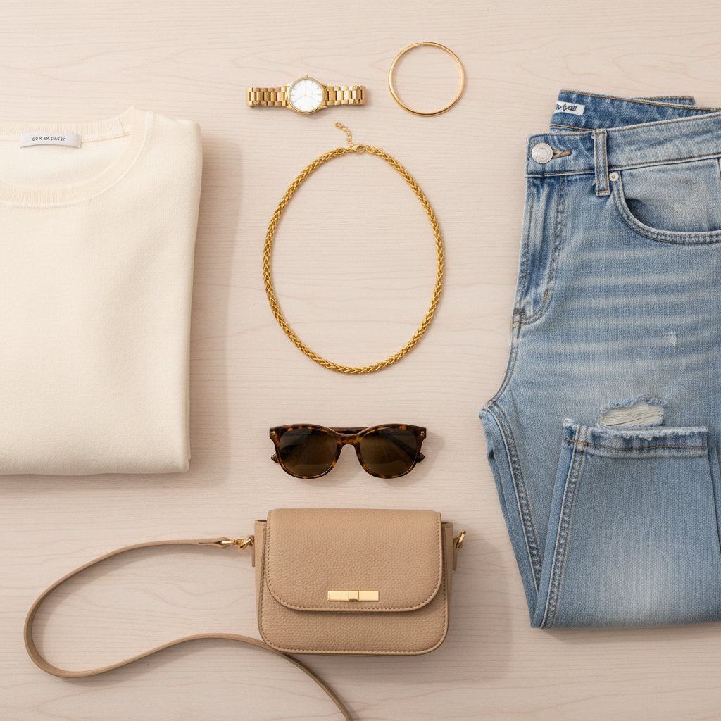 Collar Nia Rope Chain en Acero Inoxidable Dorado para Mujer | Vanytel