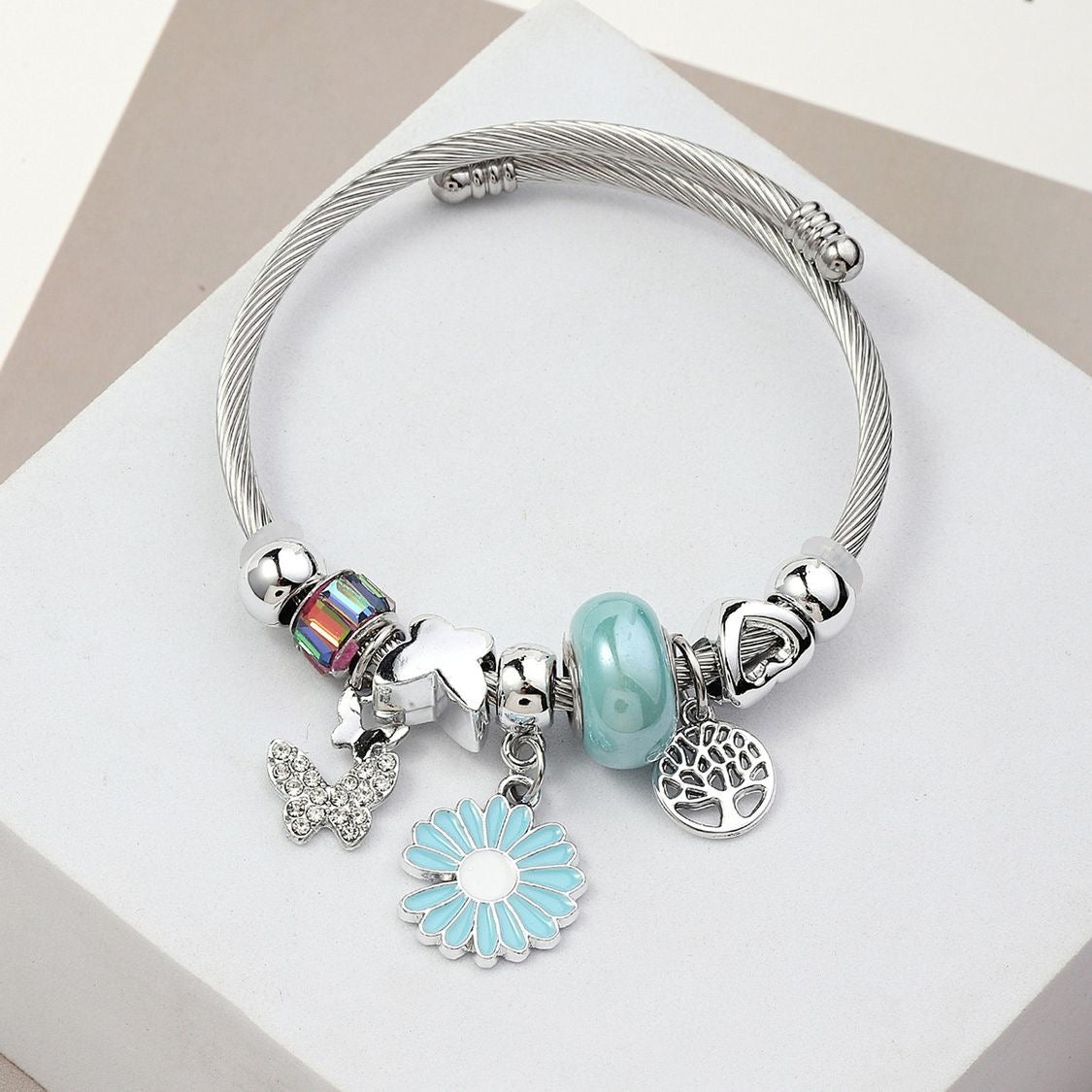 Pulseras Multi Charms Plata - Vanytel 