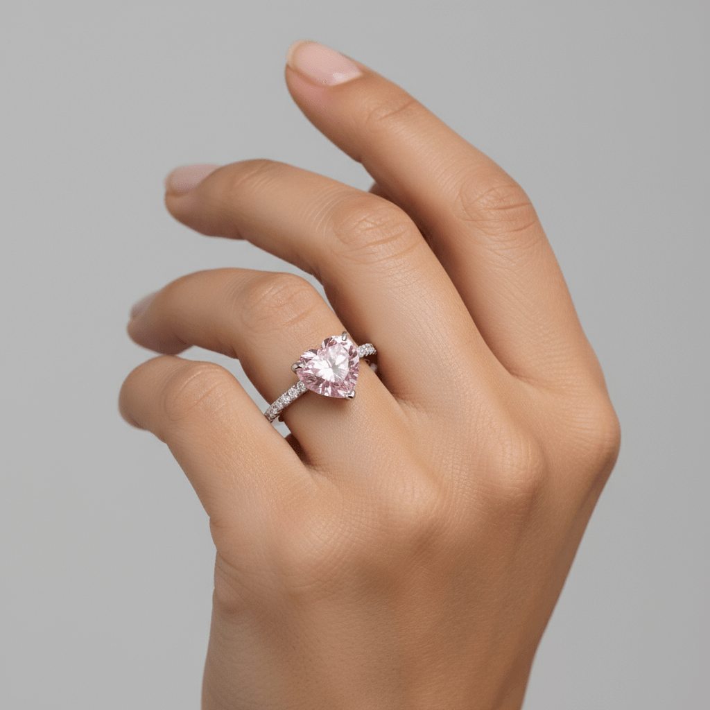 Anillo Corazón Rosa en Plata Esterlina 925 para Mujer | Vanytel - VANYTEL - Vanytel