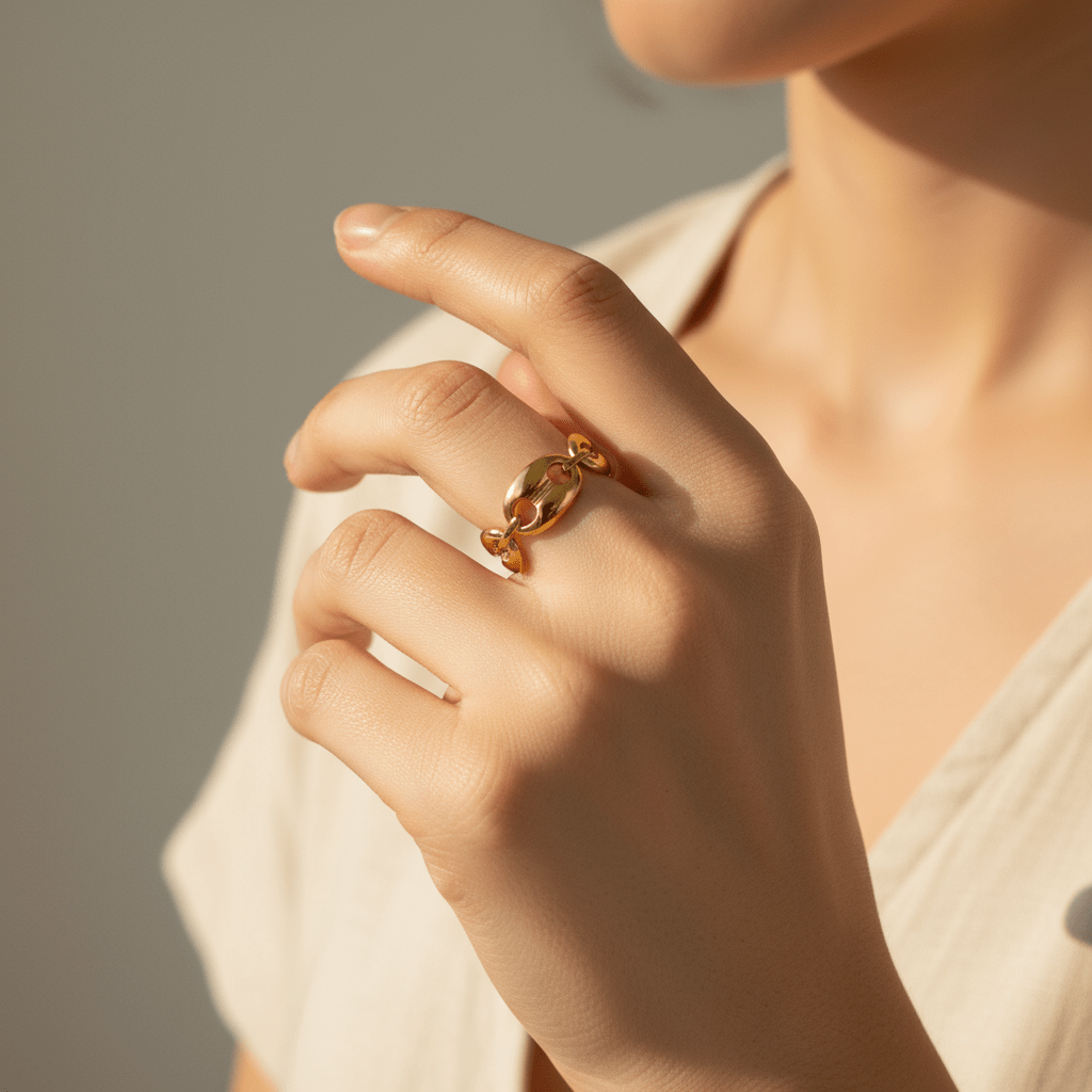 Anillo GG En Dorado y Plateado para Mujer en Acero Inoxidable | Vanytel - VANYTEL - Vanytel