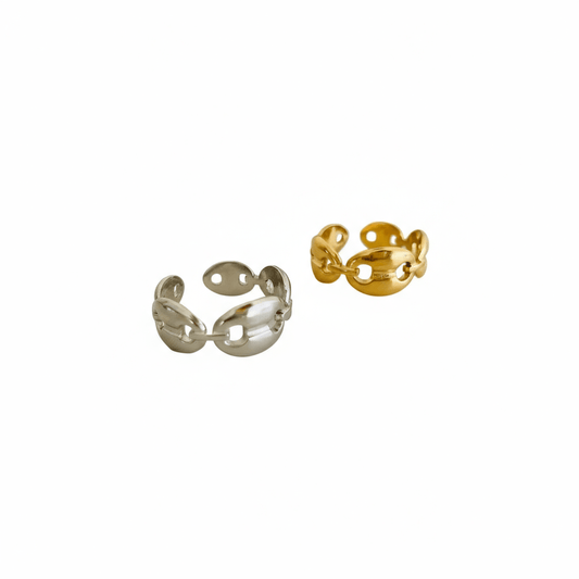 Anillo GG En Dorado y Plateado para Mujer en Acero Inoxidable | Vanytel - VANYTEL - Vanytel