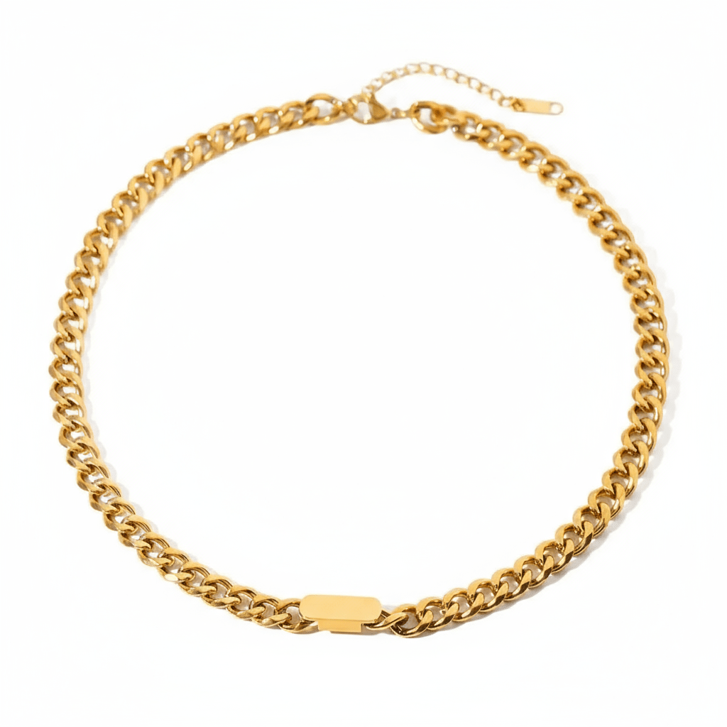 Cadena Cubana Dorada Unisex en Acero Inoxidable | Vanytel - VANYTEL - Vanytel