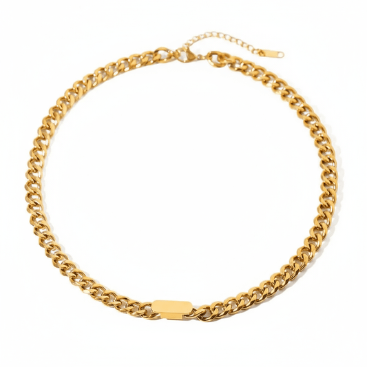 Cadena Cubana Dorada Unisex en Acero Inoxidable | Vanytel - VANYTEL - Vanytel