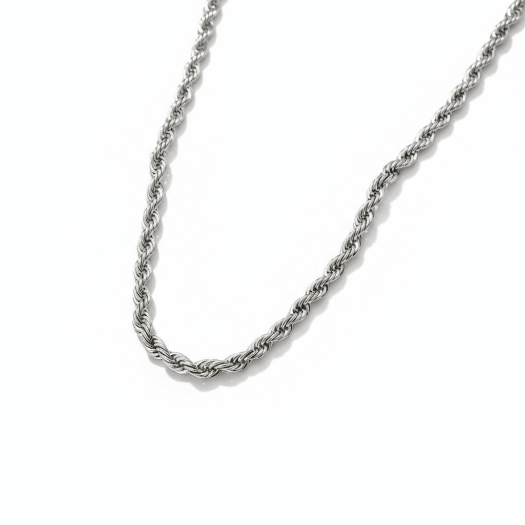 Cadena de Rope Plata de Hombre en Acero Inoxidable | Vanytel - VANYTEL - Vanytel