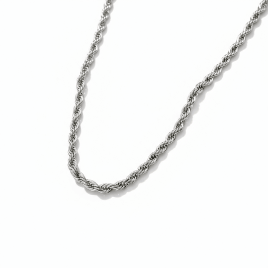 Cadena de Rope Plata de Hombre en Acero Inoxidable | Vanytel - VANYTEL - Vanytel