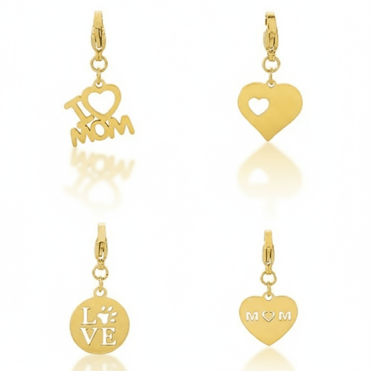 Charms Dorados y Plateados en Acero Inoxidable Mujer | Vanytel - VANYTEL - Vanytel