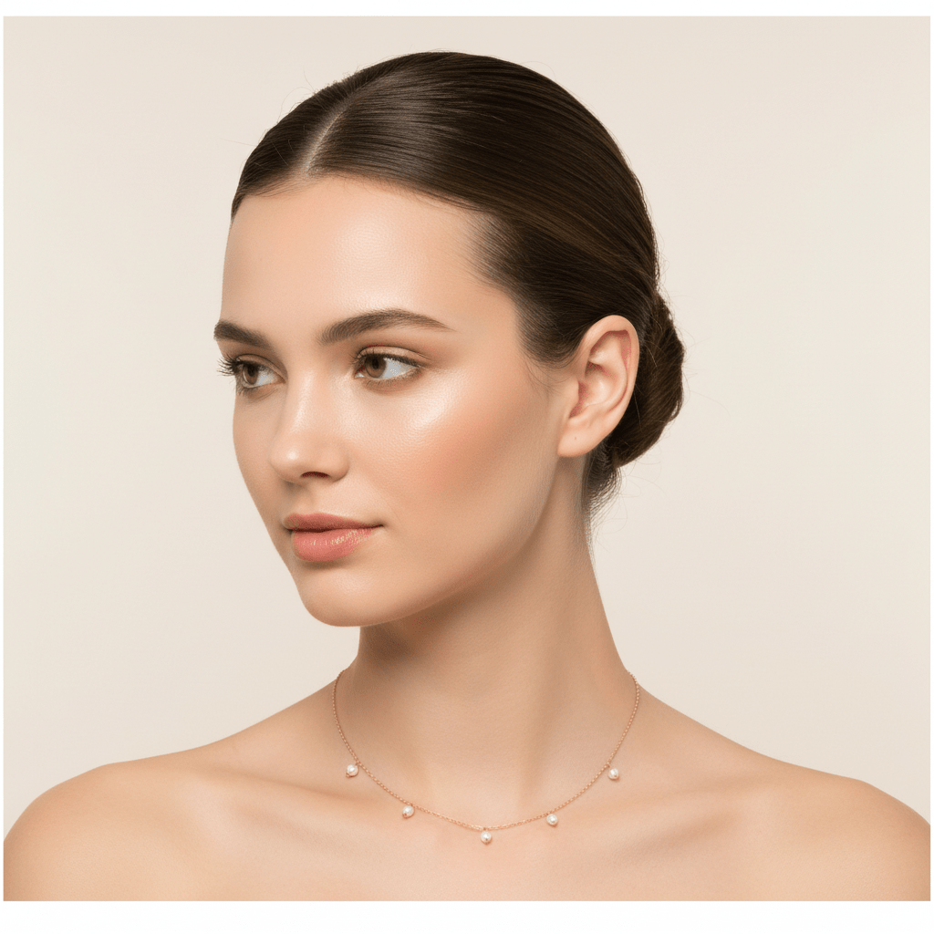 Collar Amanda tipo Choker de Perlitas para Mujer en Acero Inoxidable | Vanytel - VANYTEL - Vanytel