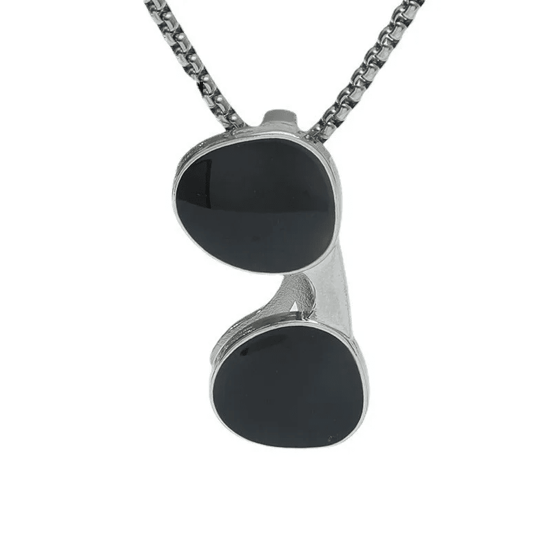 Collar con colgante de gafas para Hombre en Acero Inoxidable | Vanytel - VANYTEL - Vanytel