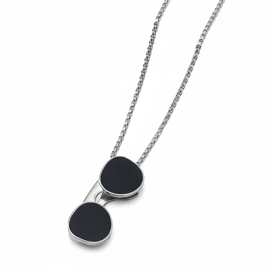 Collar con colgante de gafas para Hombre en Acero Inoxidable | Vanytel - VANYTEL - Vanytel