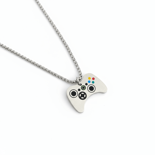 Collar Control Xbox Plateado en Acero Inoxidable para Hombre | Vanytel - VANYTEL - Vanytel