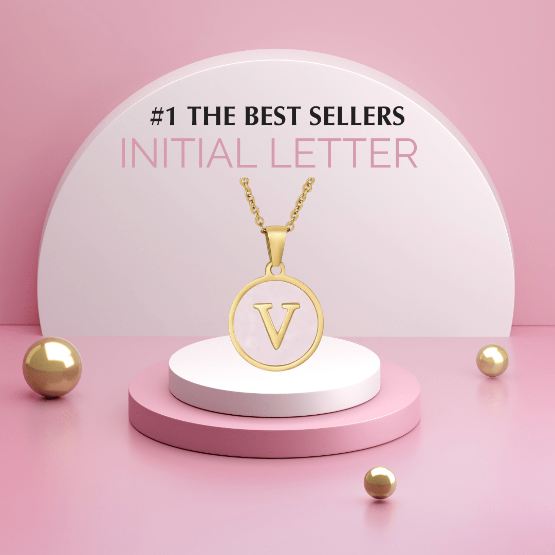 Collar Inicial Personalizado con Nácar en Acero Inoxidable Dorado para Mujer | Vanytel - VANYTEL - Vanytel
