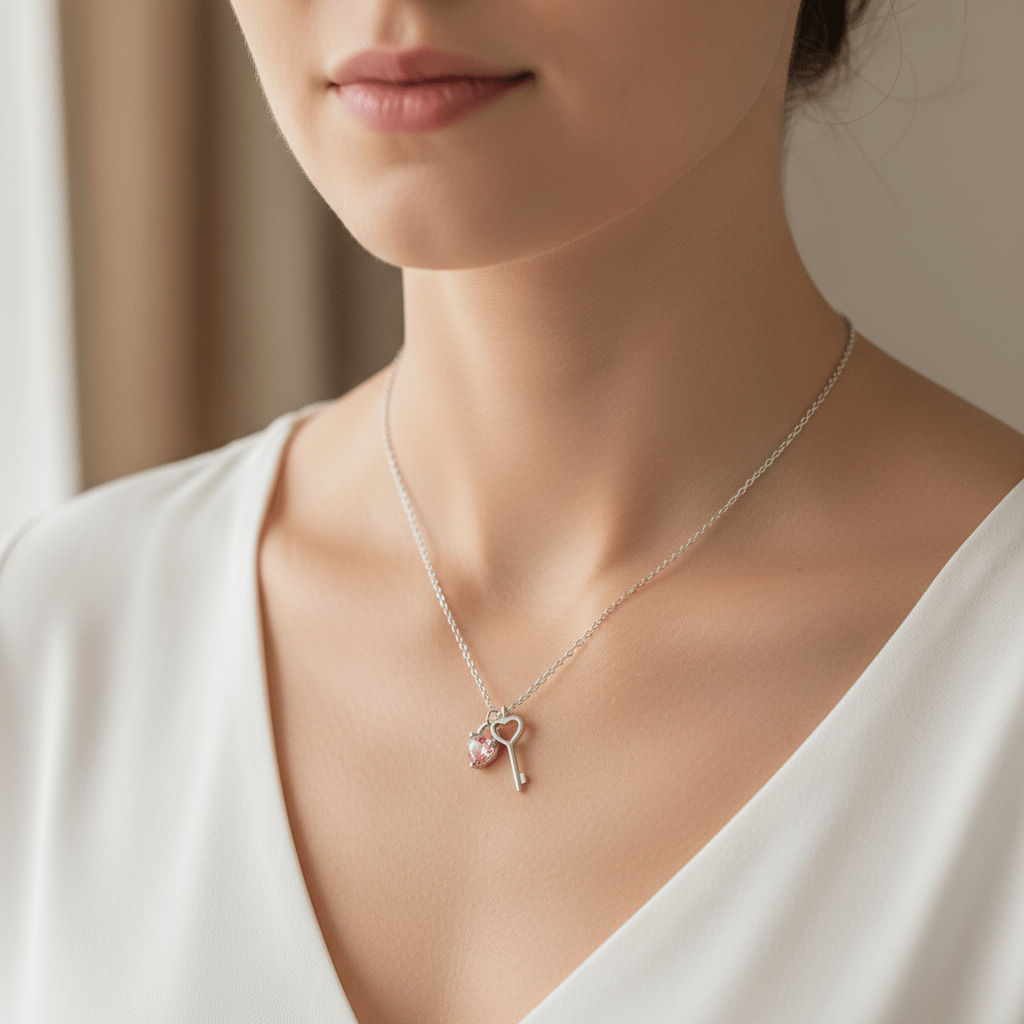 Collar Key To My Heart en Plata Esterlina 925 | Vanytel - VANYTEL - Vanytel