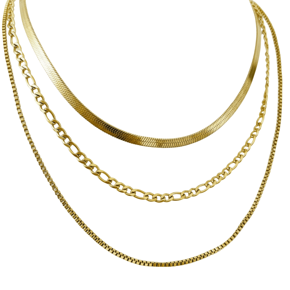 Collar Kourtney en Capas Dorado para Mujer en Acero Inoxidable | Vanytel - VANYTEL - Vanytel