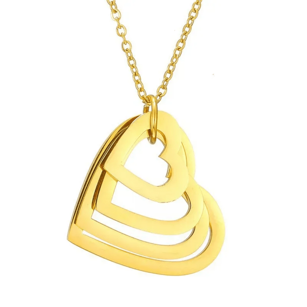 Collar Mis Amores con Dijes de Corazón para Mujer en Acero Inoxidable | Vanytel - VANYTEL - Vanytel