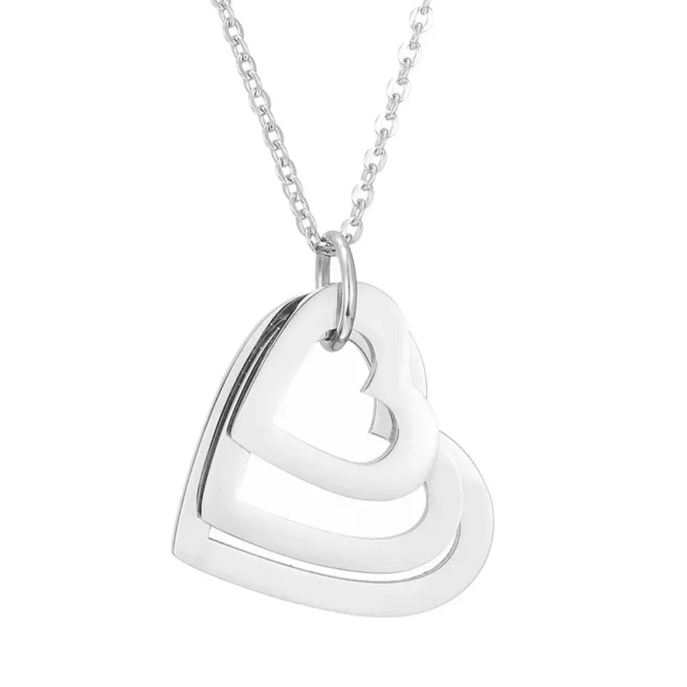 Collar Mis Amores con Dijes de Corazón para Mujer en Acero Inoxidable | Vanytel - VANYTEL - Vanytel