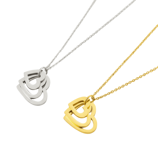 Collar Mis Amores con Dijes de Corazón para Mujer en Acero Inoxidable | Vanytel - VANYTEL - Vanytel