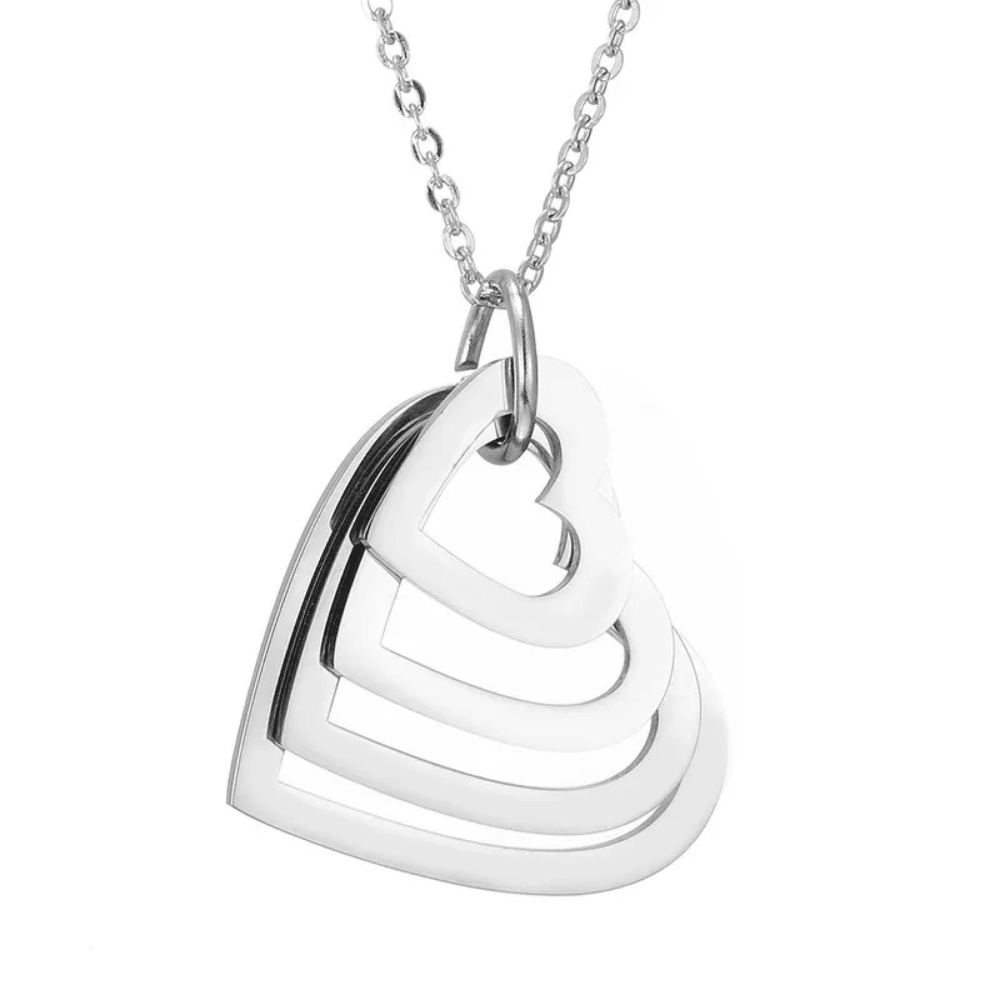 Collar Mis Amores con Dijes de Corazón para Mujer en Acero Inoxidable | Vanytel - VANYTEL - Vanytel