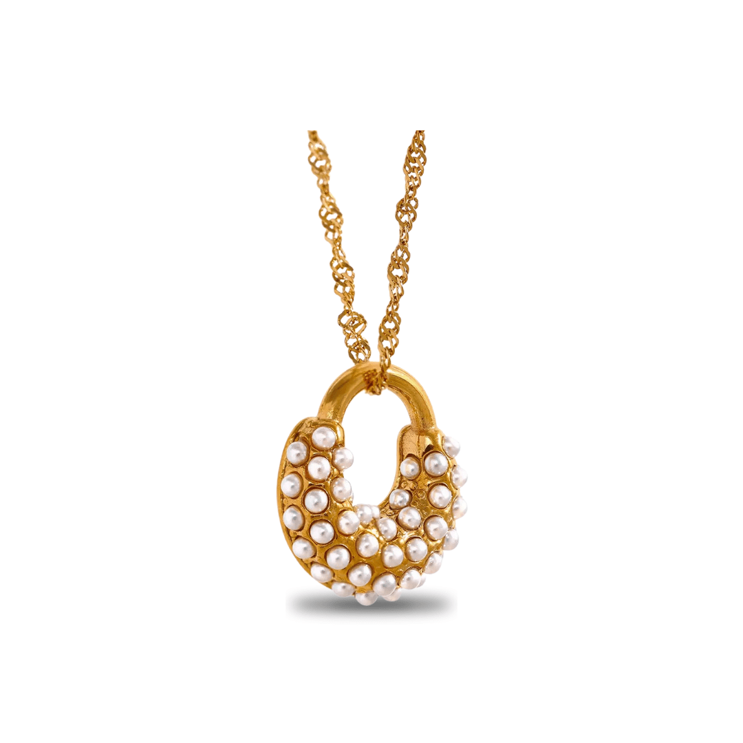 Collar Paris Chain Dorado con Perlas para Mujer en Acero Inoxidable | Vanytel - VANYTEL - Vanytel