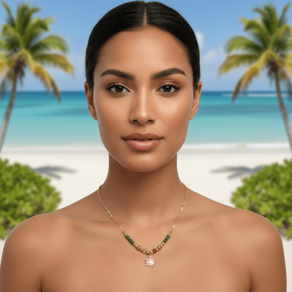 Collar Solecito Dorado de Acero Inoxidable para Mujer | Vanytel - VANYTEL - Vanytel