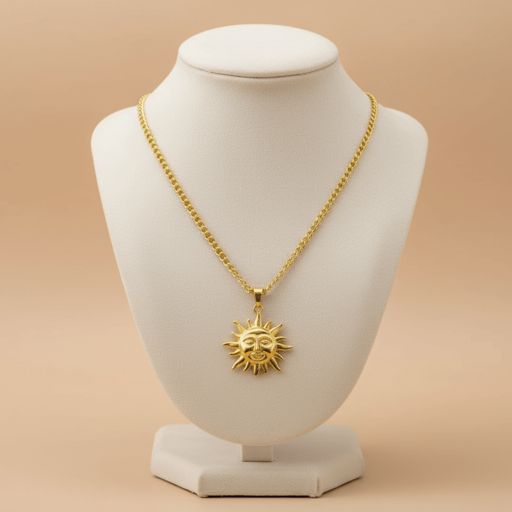 Collar Sunset con Dije de Sol Chapado en Oro Unisex en Acero Inoxidable | Vanytel - VANYTEL - Vanytel