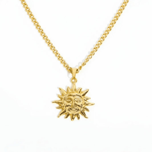 Collar Sunset con Dije de Sol Chapado en Oro Unisex en Acero Inoxidable | Vanytel - VANYTEL - Vanytel