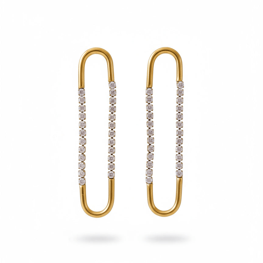 Cristina Earrings – Aretes con Zirconia en Acero Inoxidable para Mujer | Vanytel - VANYTEL - Vanytel