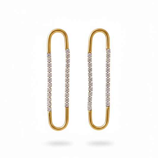 Cristina Earrings – Aretes con Zirconia en Acero Inoxidable para Mujer | Vanytel - VANYTEL - Vanytel