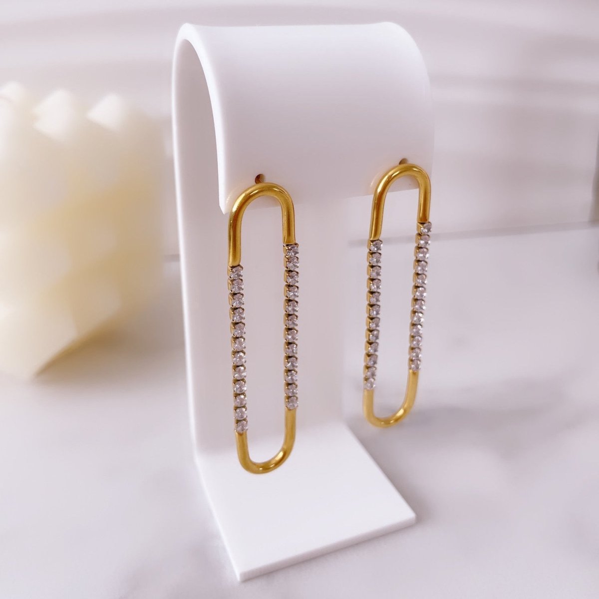 Cristina Earrings – Aretes con Zirconia en Acero Inoxidable para Mujer | Vanytel - VANYTEL - Vanytel