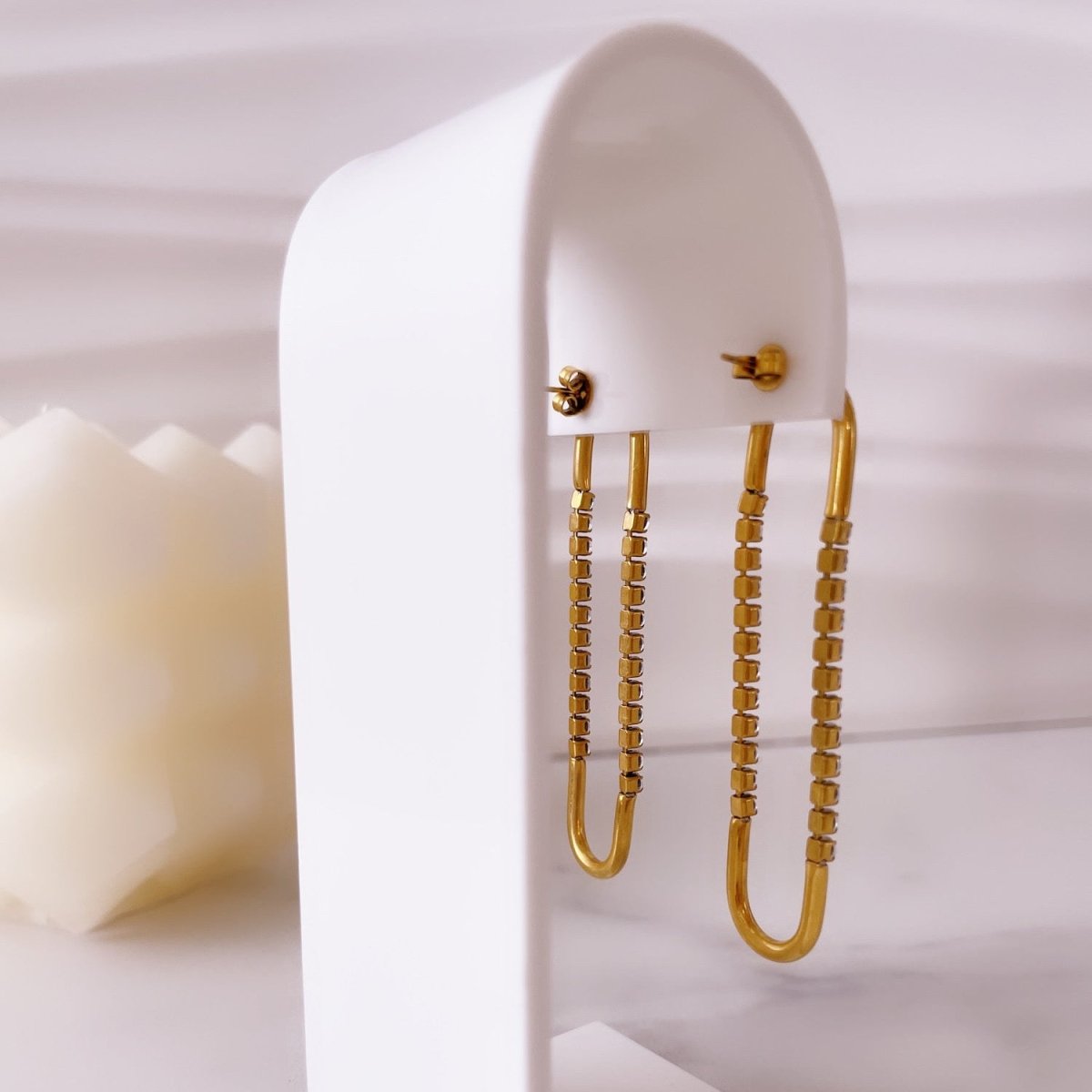 Cristina Earrings – Aretes con Zirconia en Acero Inoxidable para Mujer | Vanytel - VANYTEL - Vanytel