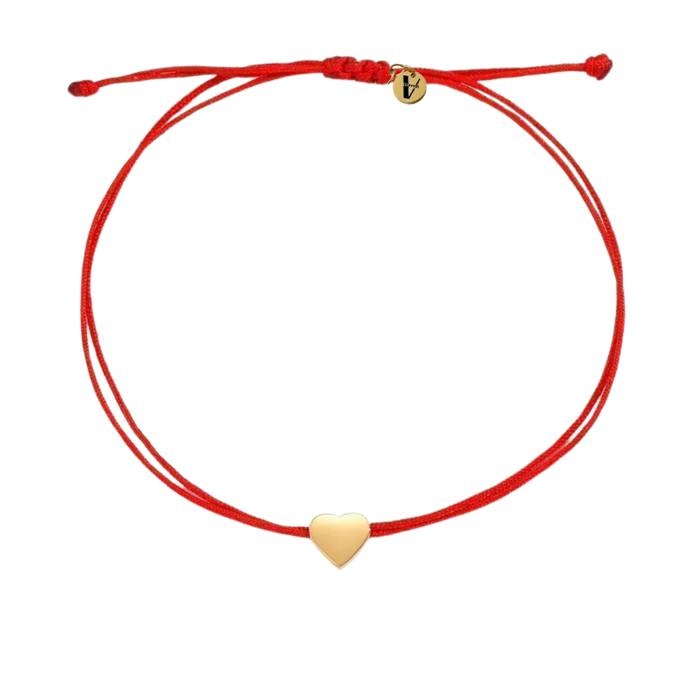 Hilo Rojo de la Suerte, Lucky Red Thread with Name Initial, Unisex - Vanytel 