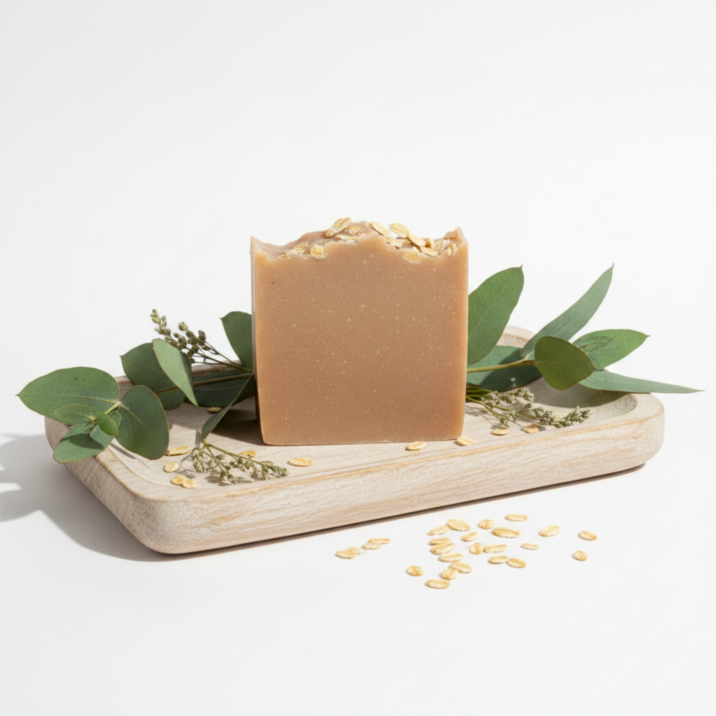 Olavi Oatmeal Milk & Honey Handmade Soap Bar with Shea Butter, Olive Oil & Coconut Oil for Sensitive Skin, Moisturizing Natural Bath Soap, 3.6 oz