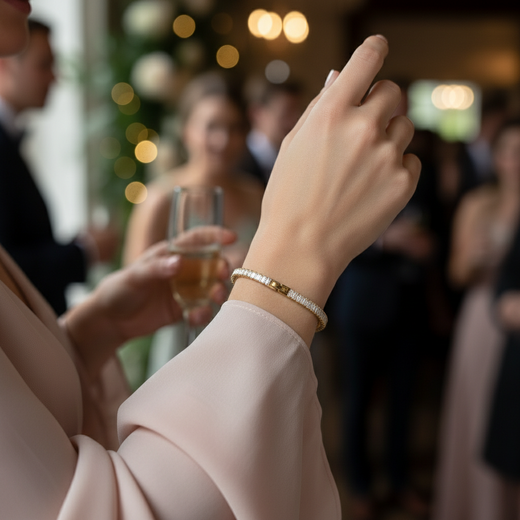 Rihanna Bracelet, Zirconia & Stainless Steel