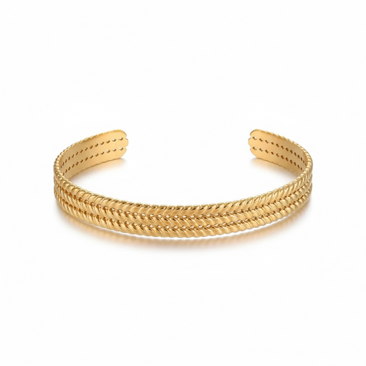 Pulsera Antonia Dorada y Ajustable para Mujer en Acero Inoxidable | Vanytel