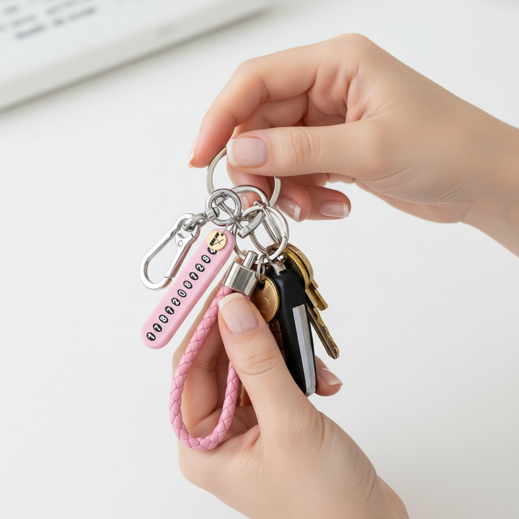 Keychain Anti-loss Pink | Vanytel