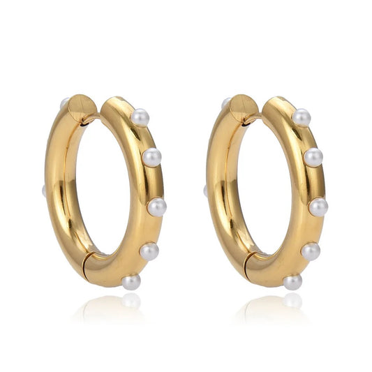 Kamila Pearl Hoops - Vanytel 