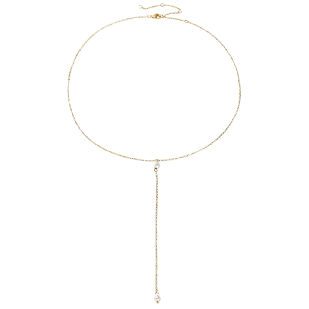 Choker Lariat Dorado en Acero Inoxidable para Mujer | Vanytel