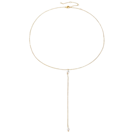 Choker Lariat Dorado en Acero Inoxidable para Mujer | Vanytel